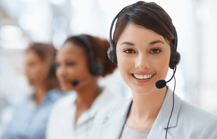 customer service girl with headset